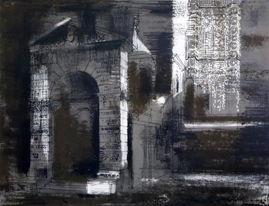 § John Piper (1903-1992) Westminster School I and II (L114/115) 21.5 x 27in.